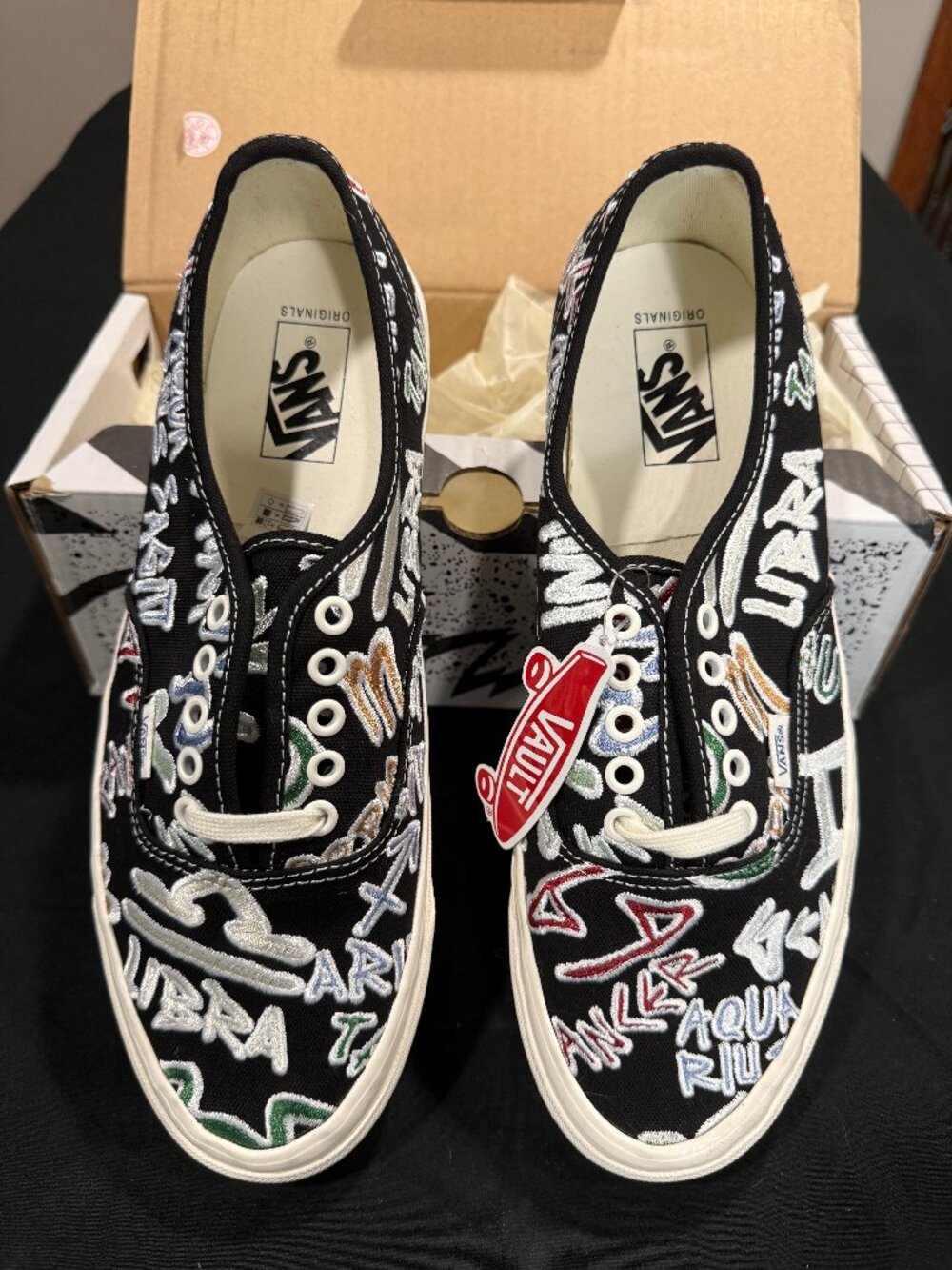 Vans Vault OG Authentic LX Zodiac Embroidered Men 10.5 VN0A4BV94IK Box